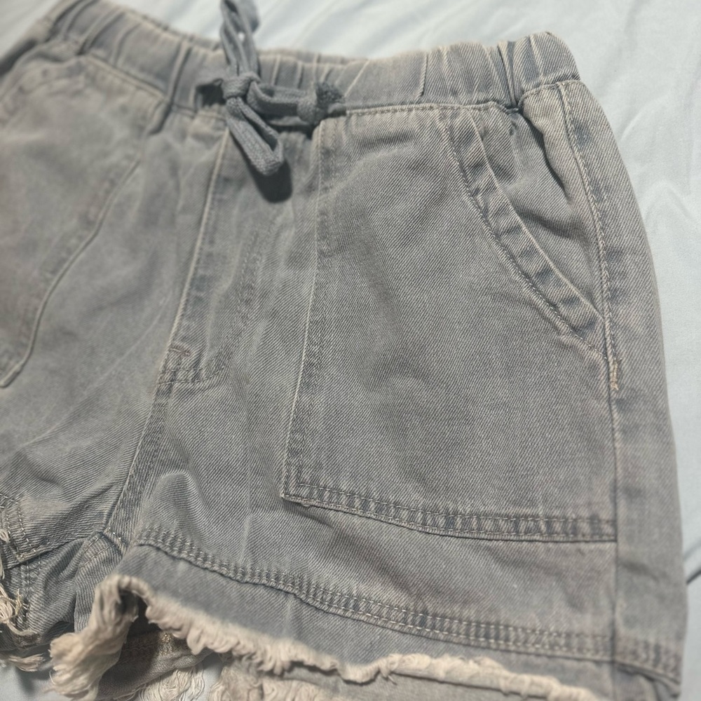 Gray Denim Shorts - Picture 2 of 7
